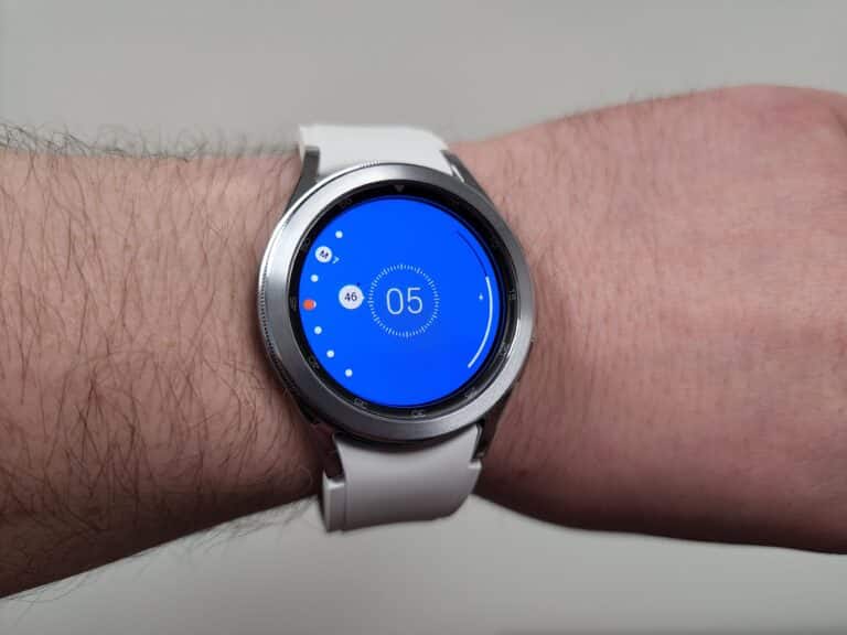 Galaxy watch 4 classic on wrist