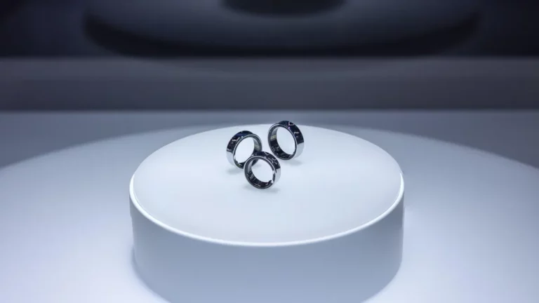 galaxy rings on a table at Mac