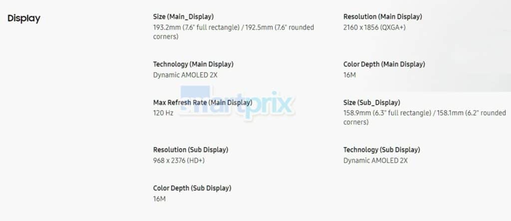 Display-scaled z fold 6 leaked display stats