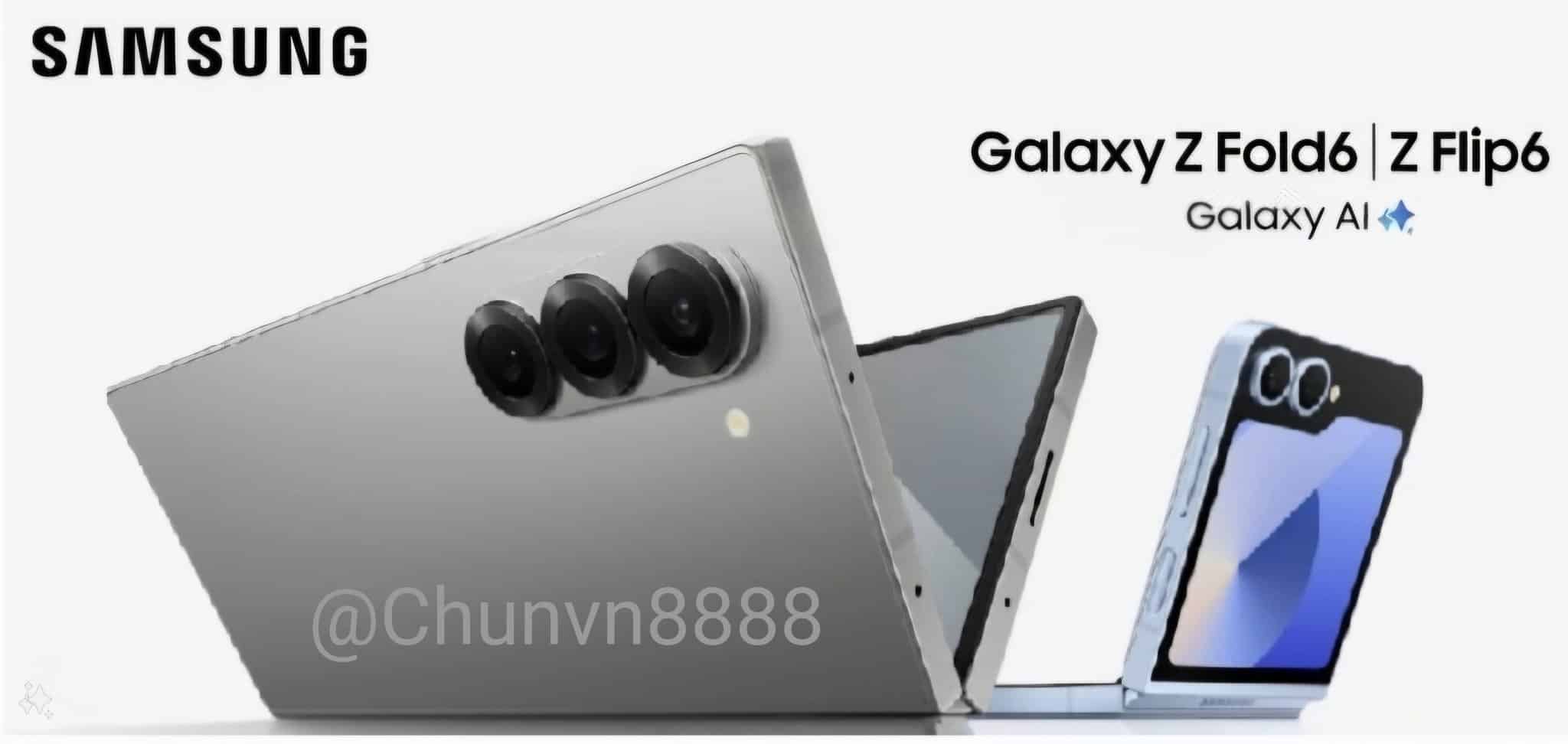 z fold 6 and z flip 6 renders