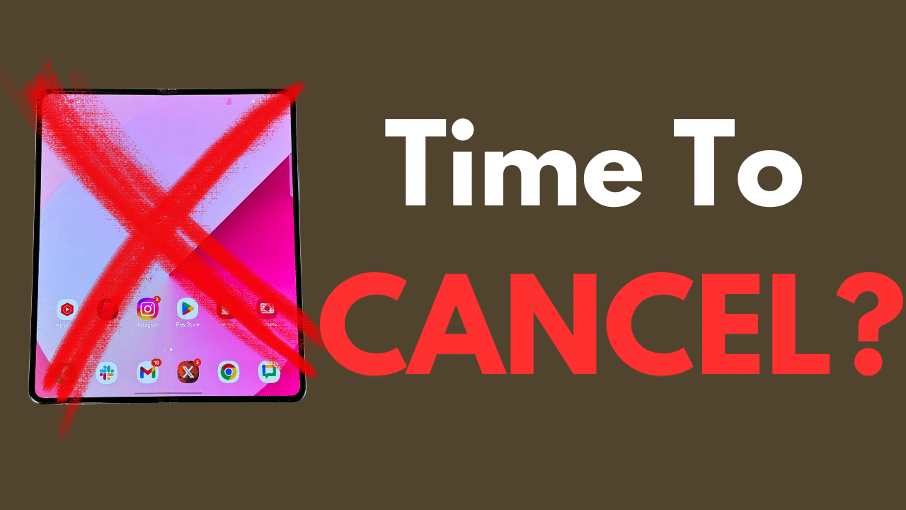 z fold 6 cancel red x