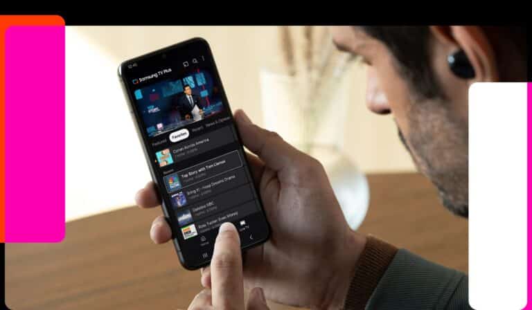 Samsung TV Plus on smartphone