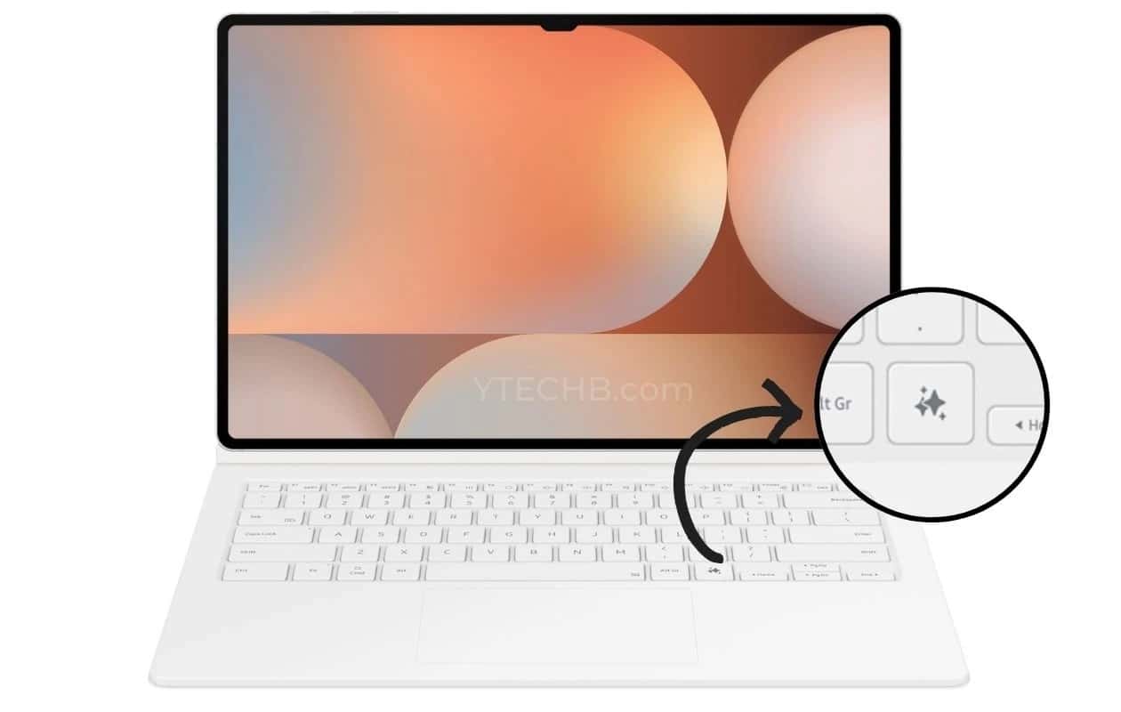 Samsung Galaxy Tab S10 Ultra keyboard Galaxy AI button