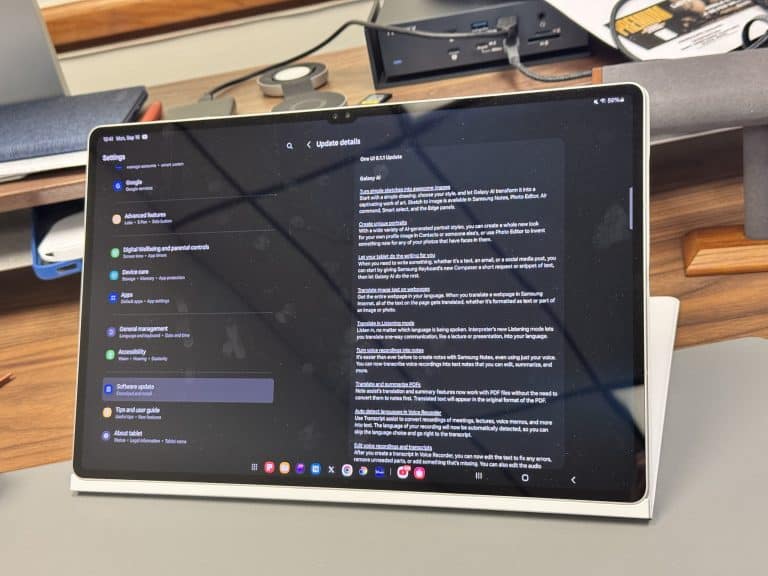 Samsung Galaxy Tab S9 Ultra One UI 6.1.1 changelog