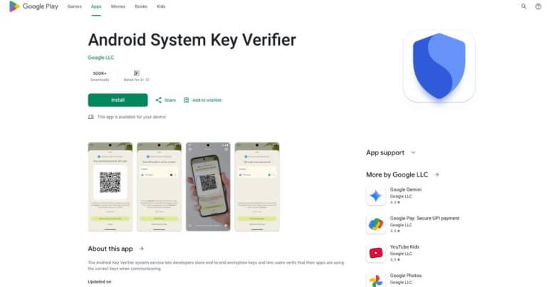Android System Key Verifier Play Store