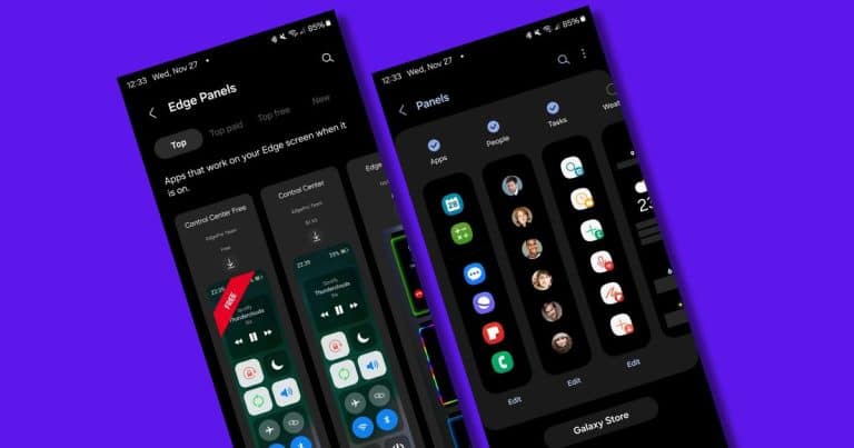 Edge Panels Galaxy Store