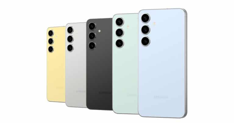Samsung Galaxy S24 FE in five colours