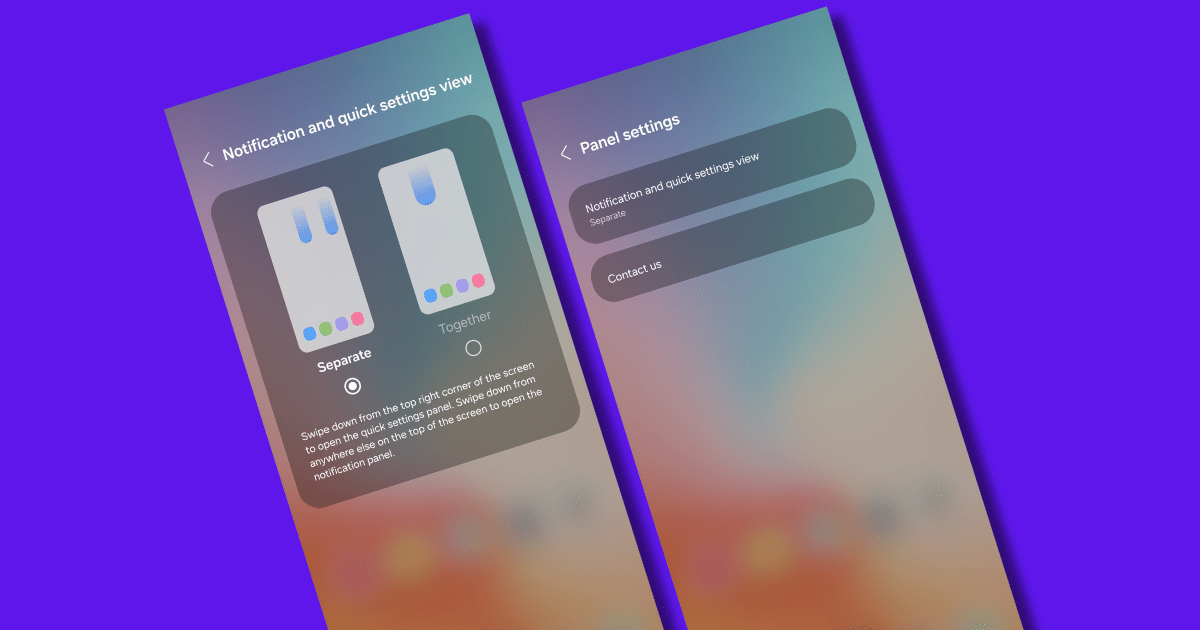 One UI 7.0 Beta Lets You Combine Quick Panel and Notification Panel