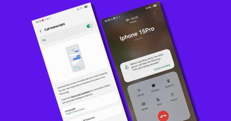 One UI 7.0 Brings Native Call Recording and Transcripts to US