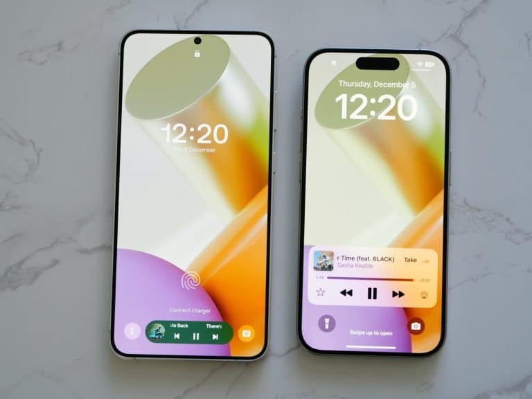 Samsung One UI 7.0 vs iOS 18 comparison 4