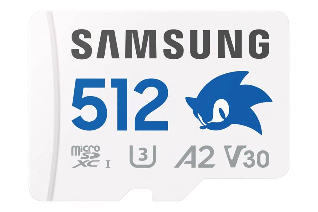 Samsung Sonic the Hedgehog series microSD cards 512GB