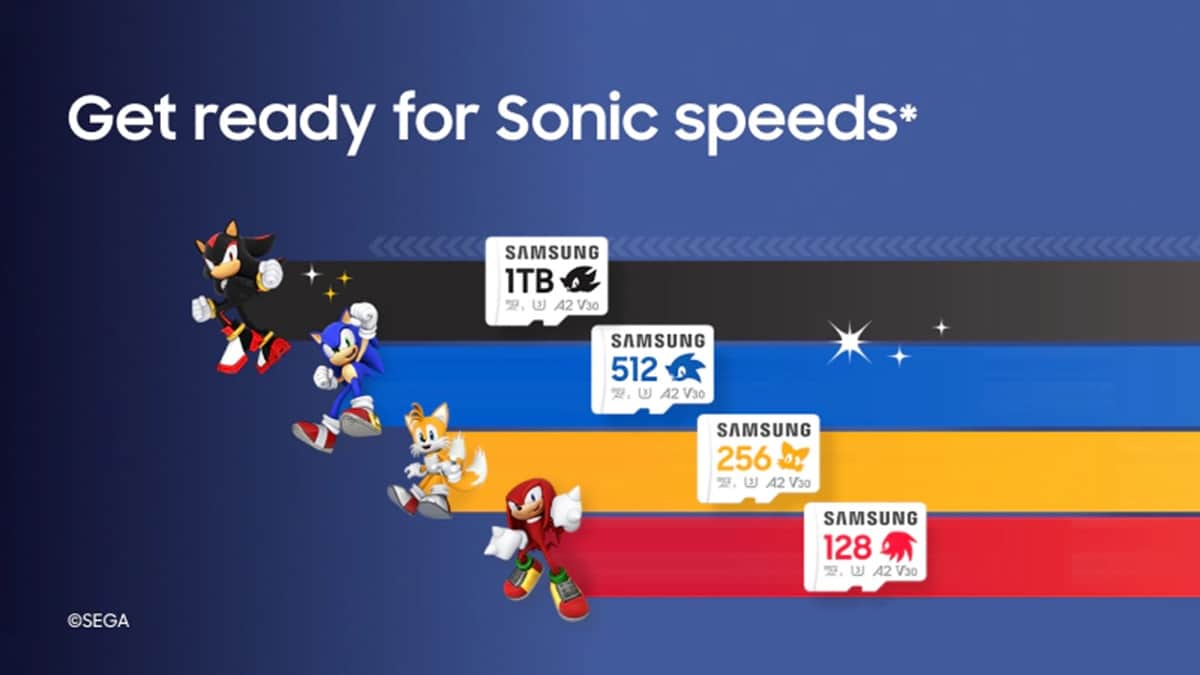 Samsung Sonic the Hedgehog series microSD cards