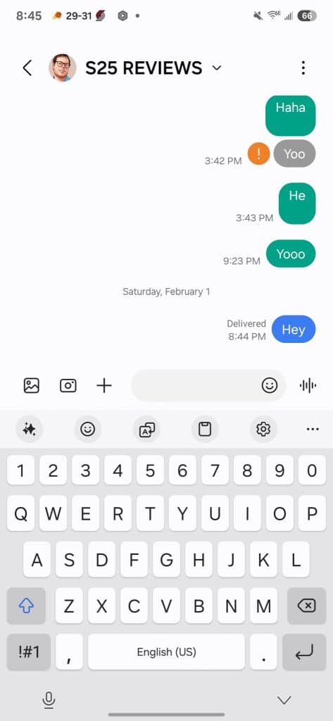 RCS on Verizon using S25 Ultra