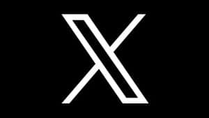 X logo banner