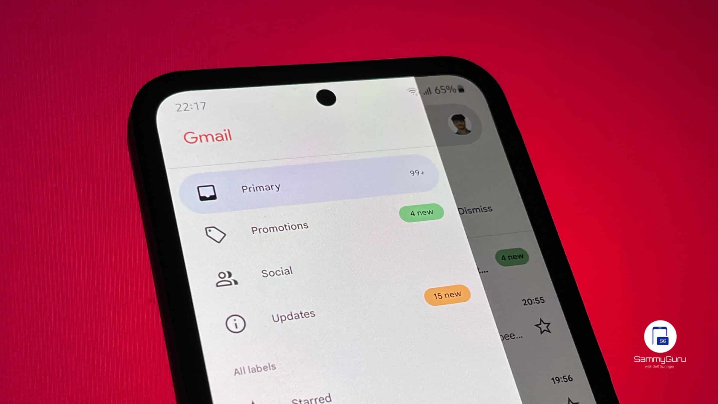 Gmail app on Galaxy A55 5G (2) Gmail app on Galaxy A55 5G (2)