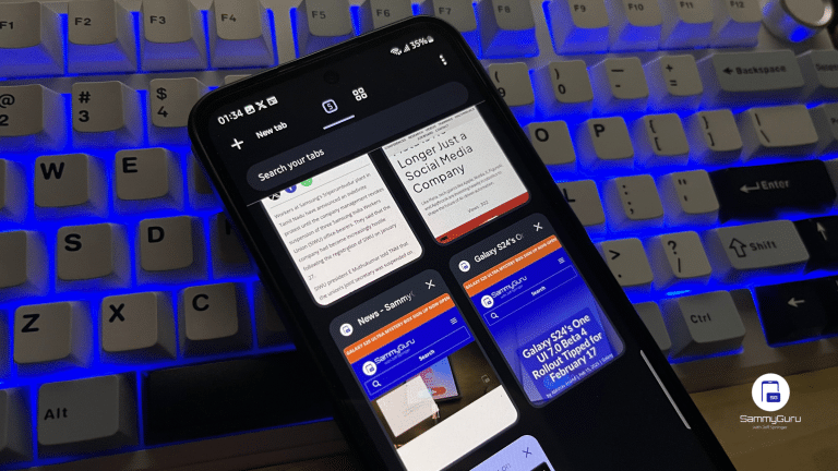 Google Chrome Tab Search on Galaxy A55 (2)
