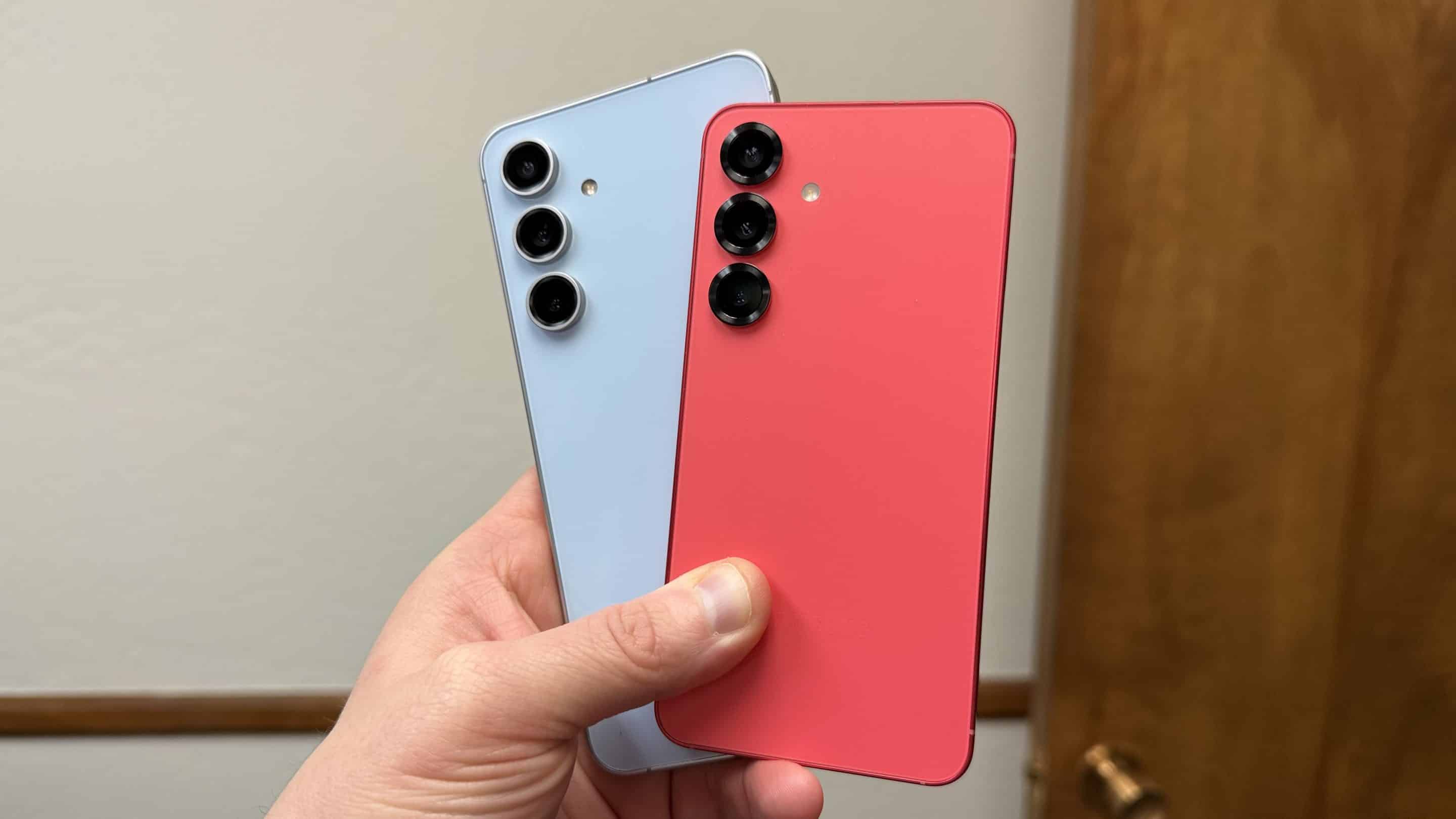 S24FE and S25 in and blue and red.