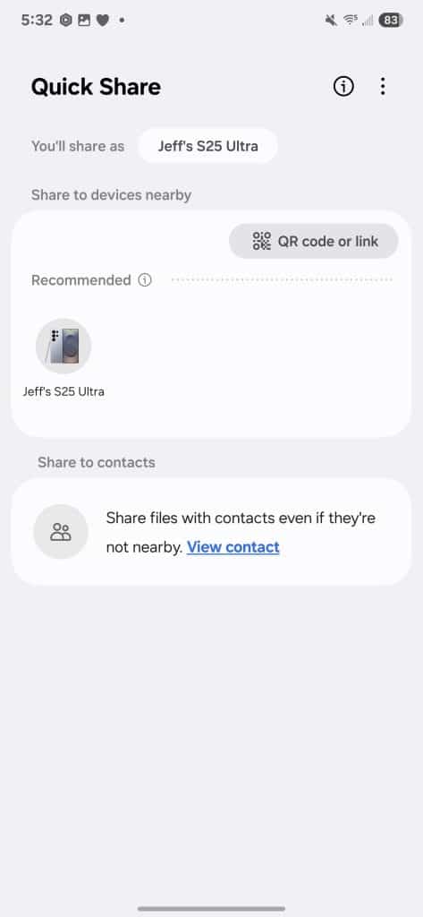 Quick Share S25 Ultra