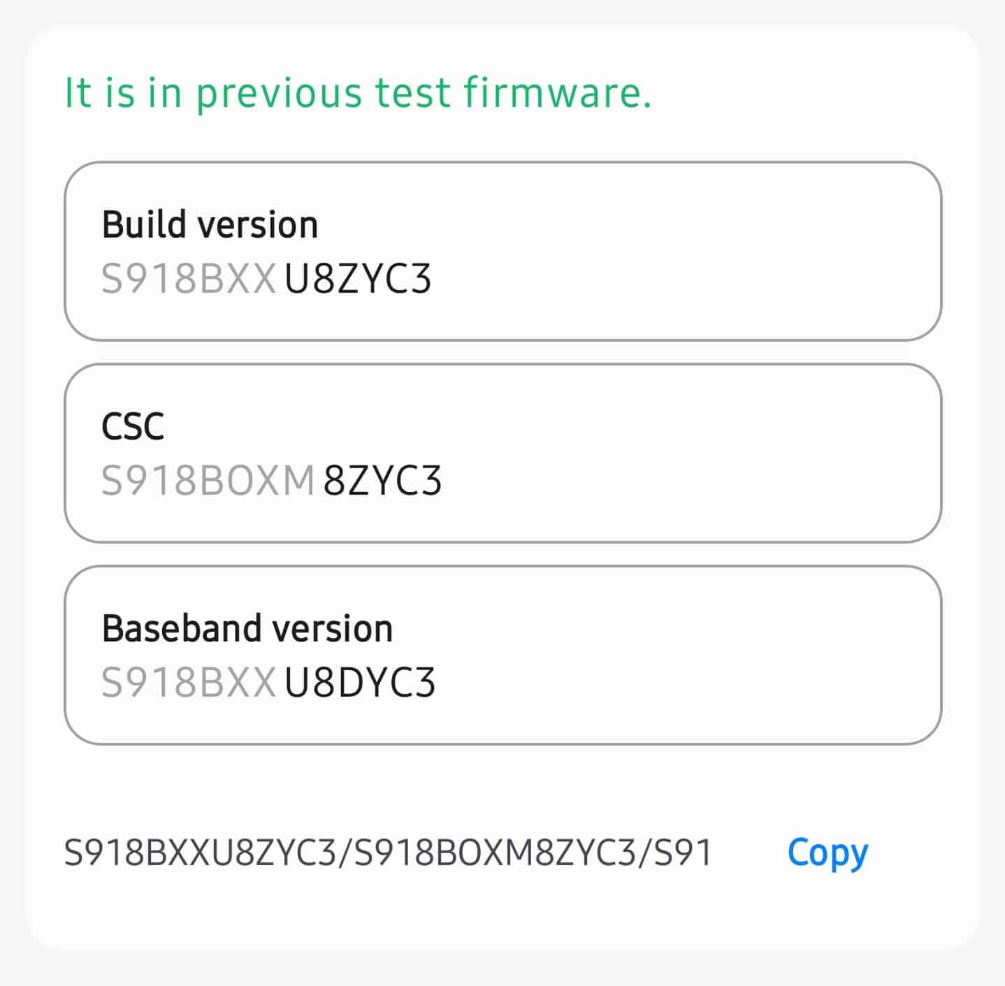 galaxy S23 Ultra's One UI 7.0 beta build
