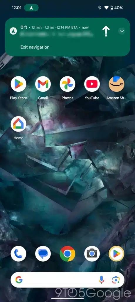 Google Maps Live Notifications Android 16