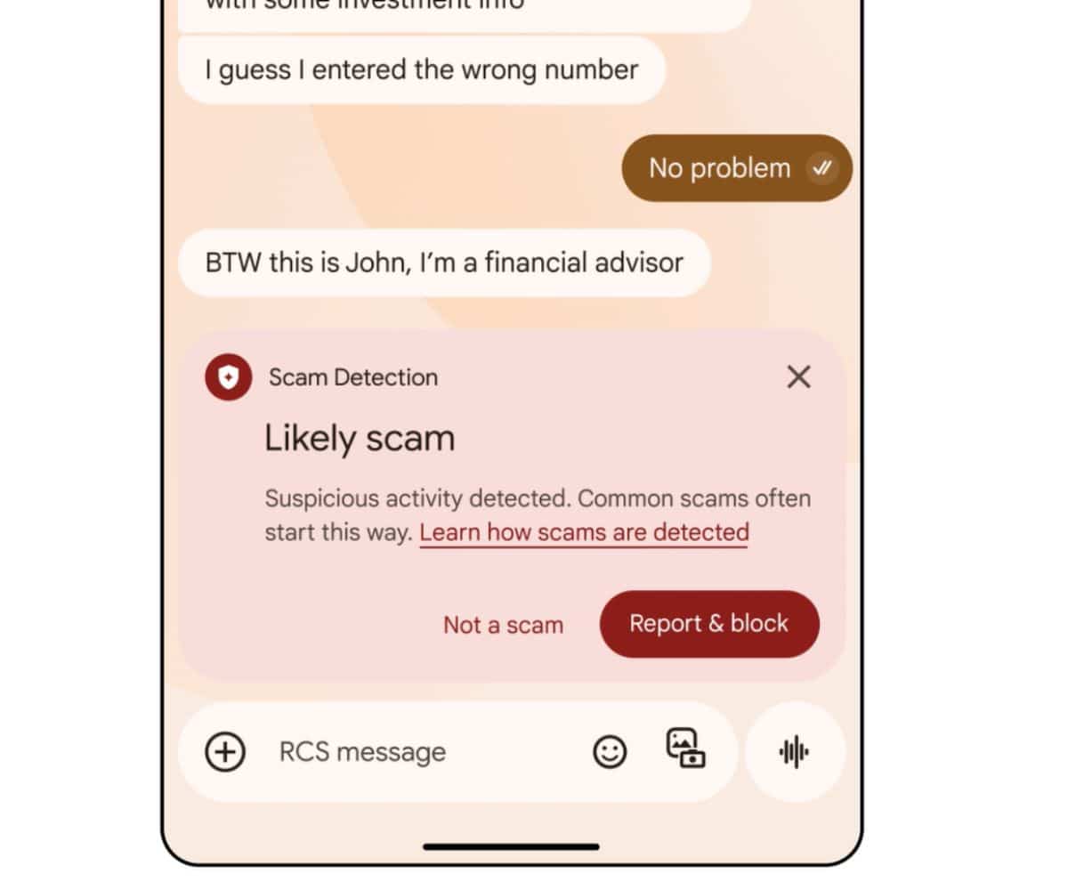 Scam detection in messages