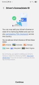 Samsung Wallet Driver's License