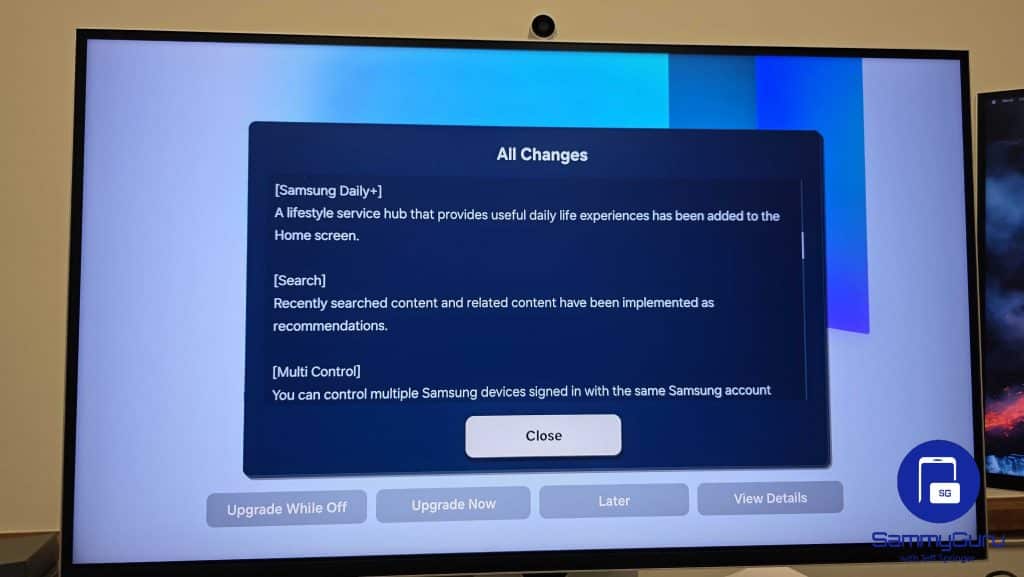 Tizen 8 One UI Changelog Smart Monitor