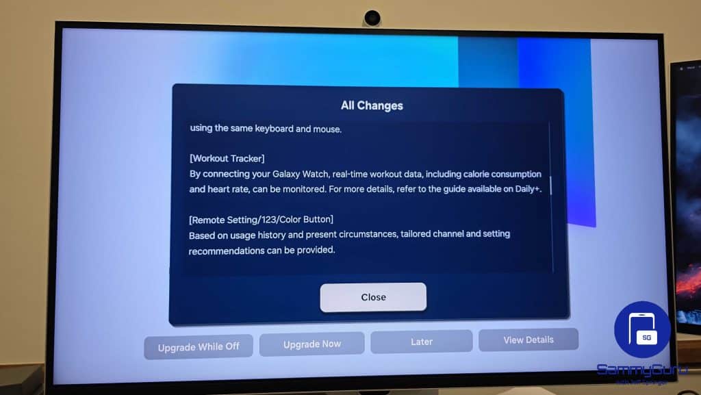 Tizen 8 One UI Changelog Smart Monitor