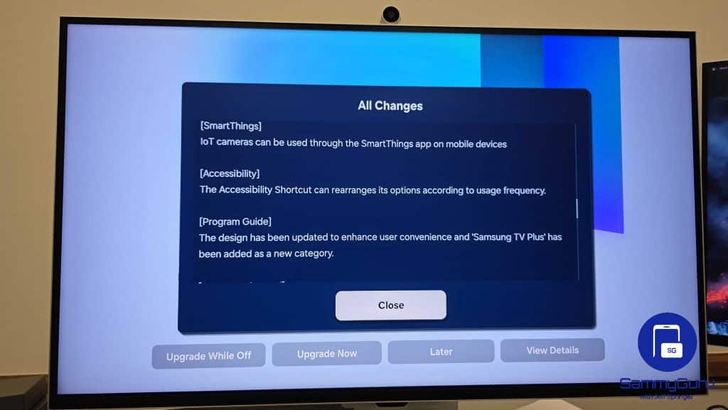 Tizen 8 One UI Changelog Smart Monitor