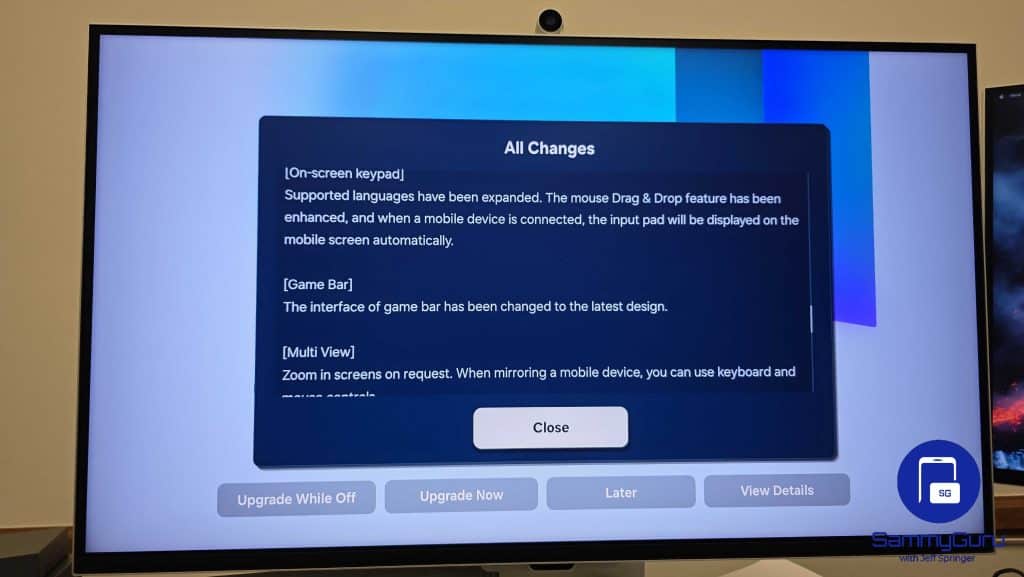 Tizen 8 One UI Changelog Smart Monitor