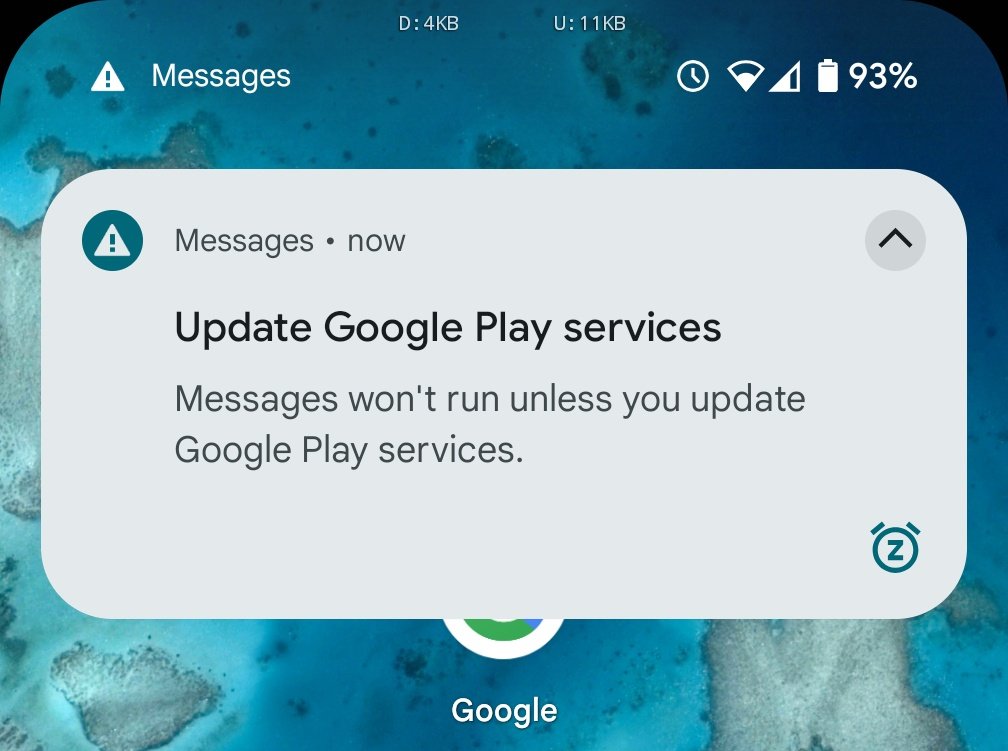 Update Google Play Services bug