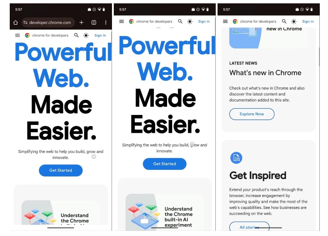 Chrome 135 introduces edge-to-edge