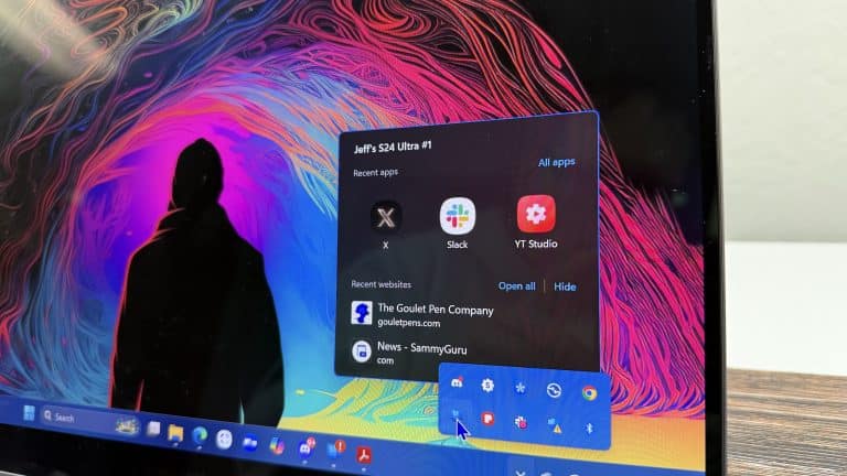 Galaxy Book 5 Pro 360 with Phone Link