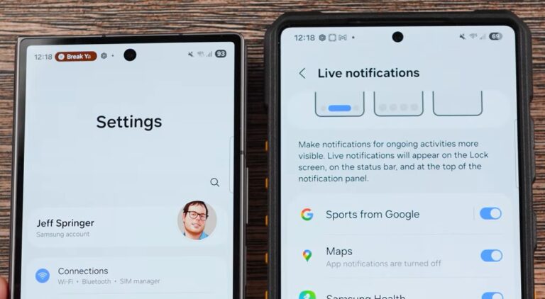 One UI 7 battery icon Fold SE and S25 Ultra
