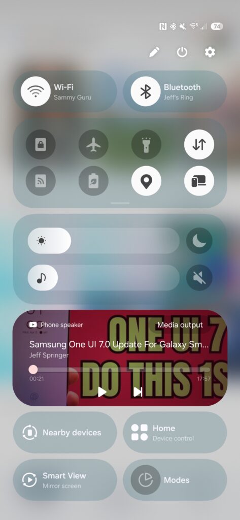 Youtube controls still reside in the Quick Settings for now.