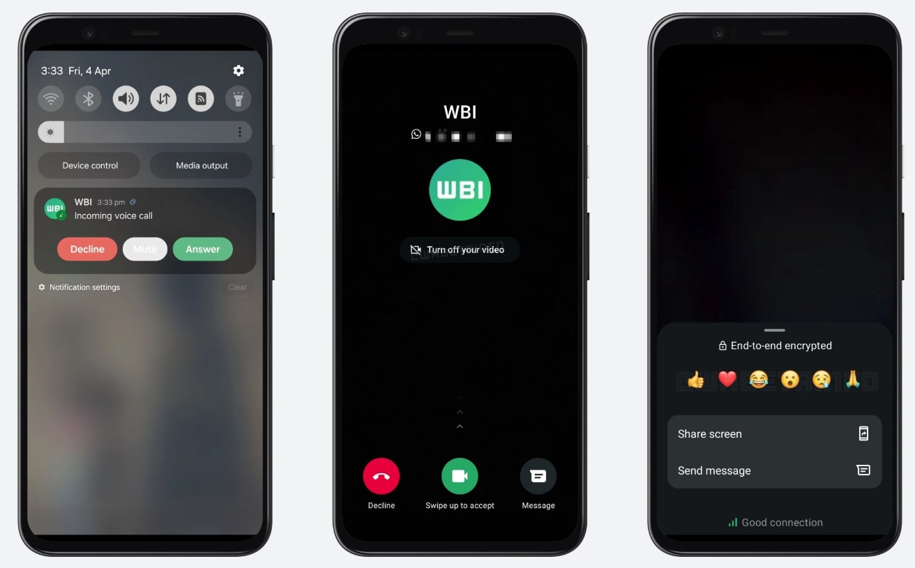 WhatsApp Call Features