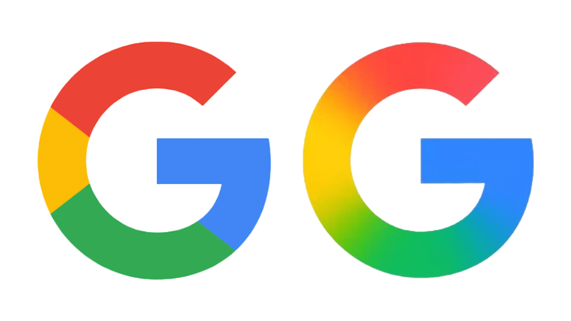 Google's old vs new G logo-1
