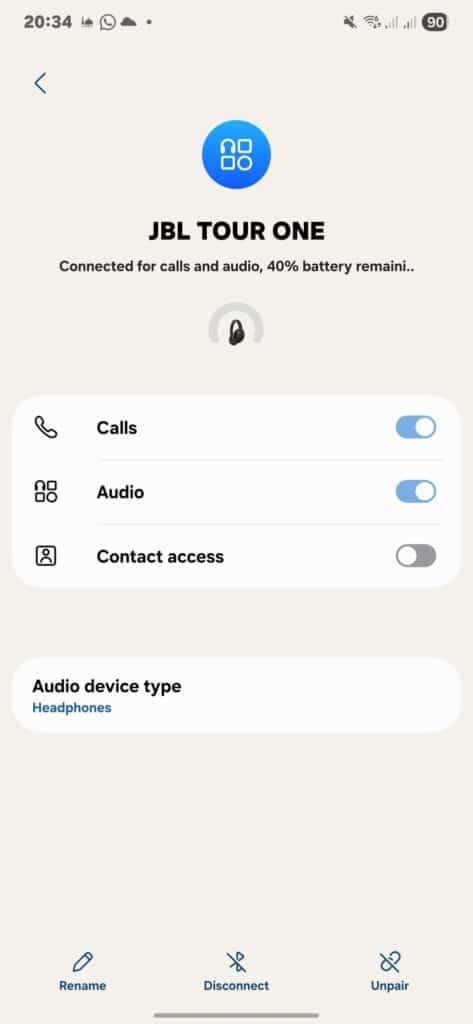 One UI 8 third-party bluetooth headset