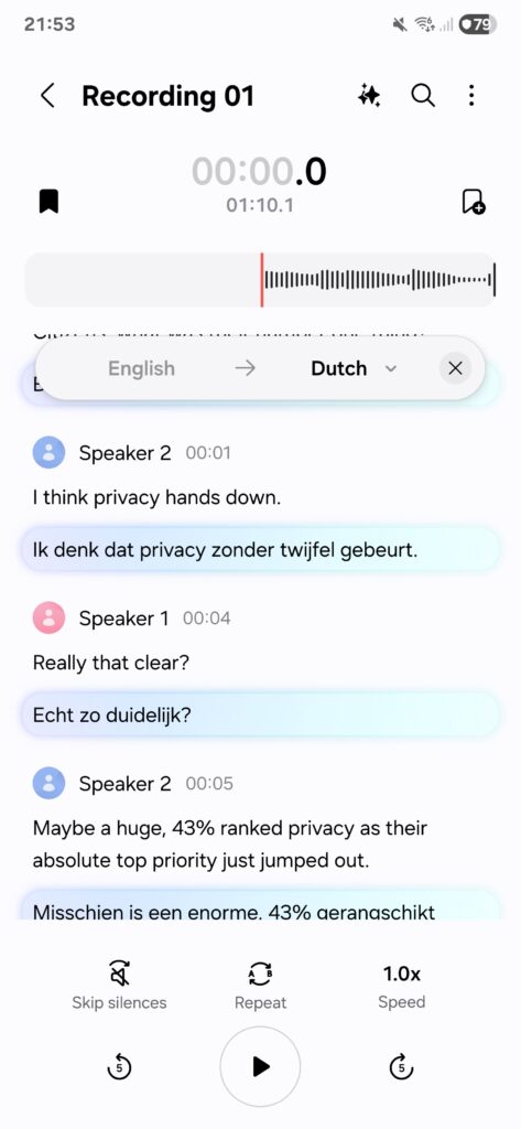 Voice Recorder on One UI 8