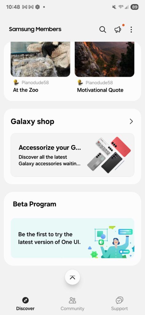 One UI 8 Beta Members app