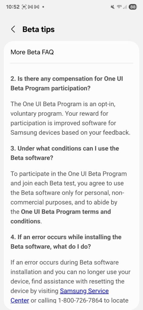 One UI 8 Beta Detailed FAQs