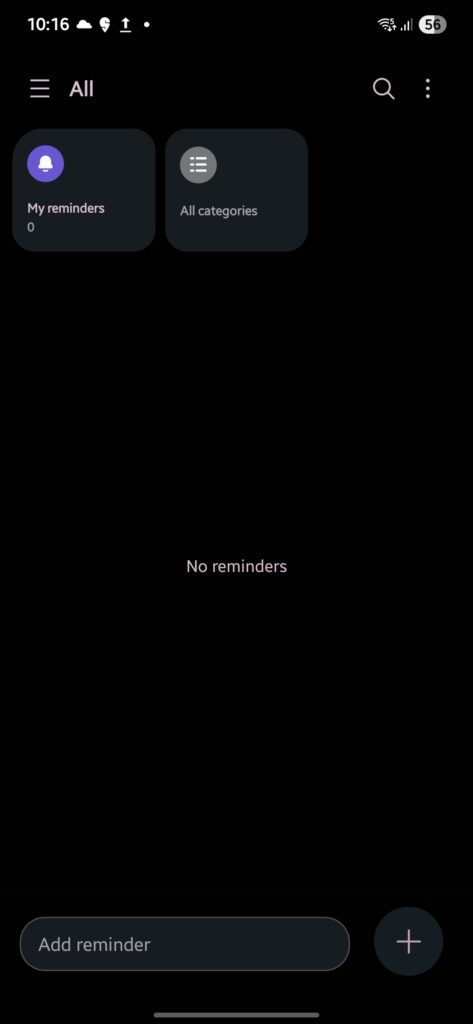 Samsung Reminder app One UI 7