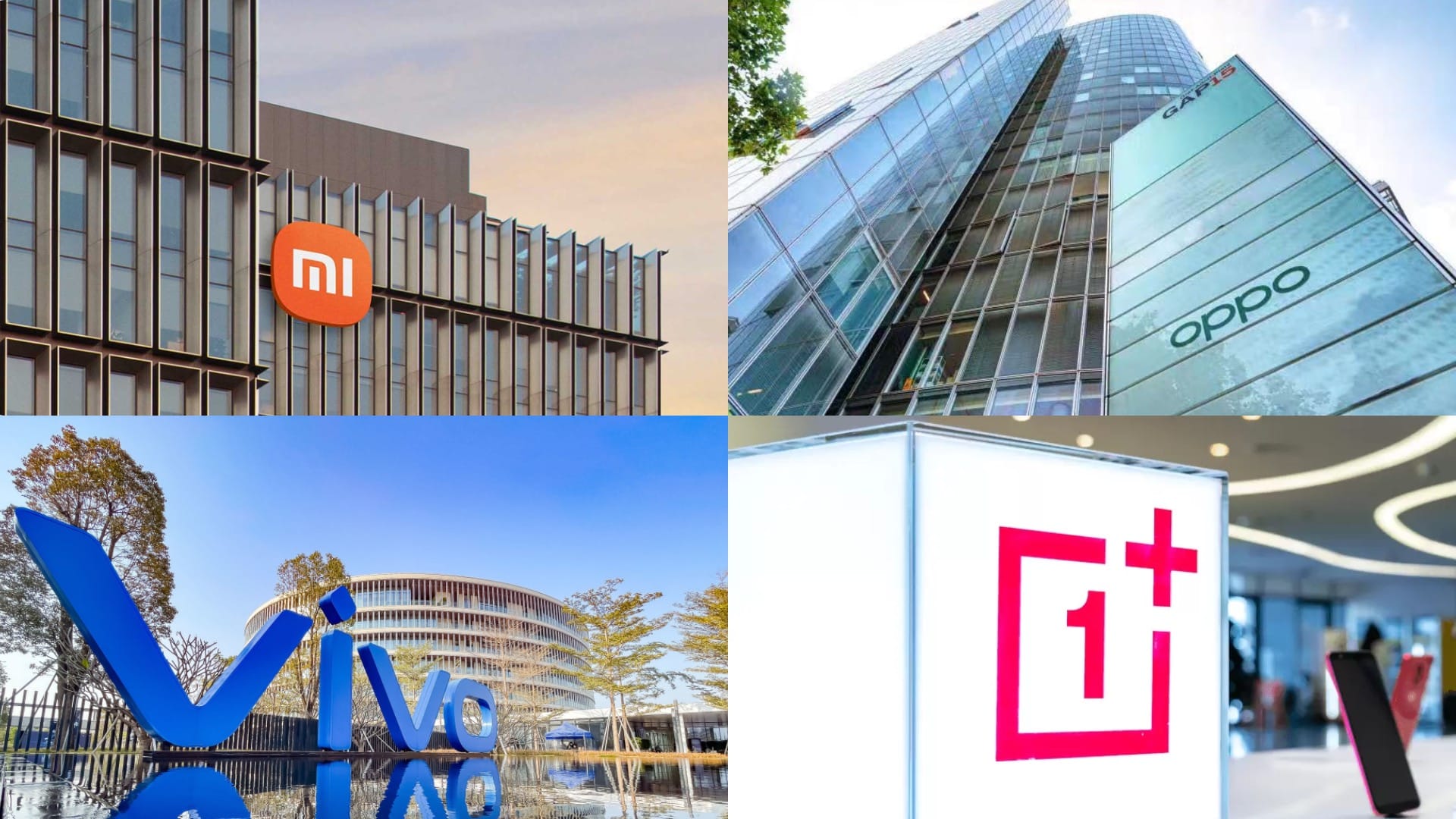Xiaomi, Oppo, Vivo, OnePlus