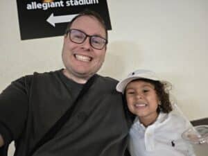 Jeff Springer with his son