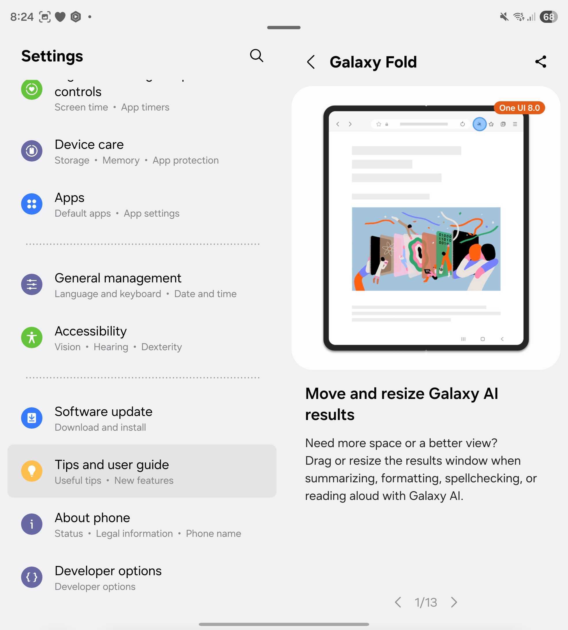 Galaxy Z Fold 7 upcoming One UI 8 adjustable Galaxy AI window