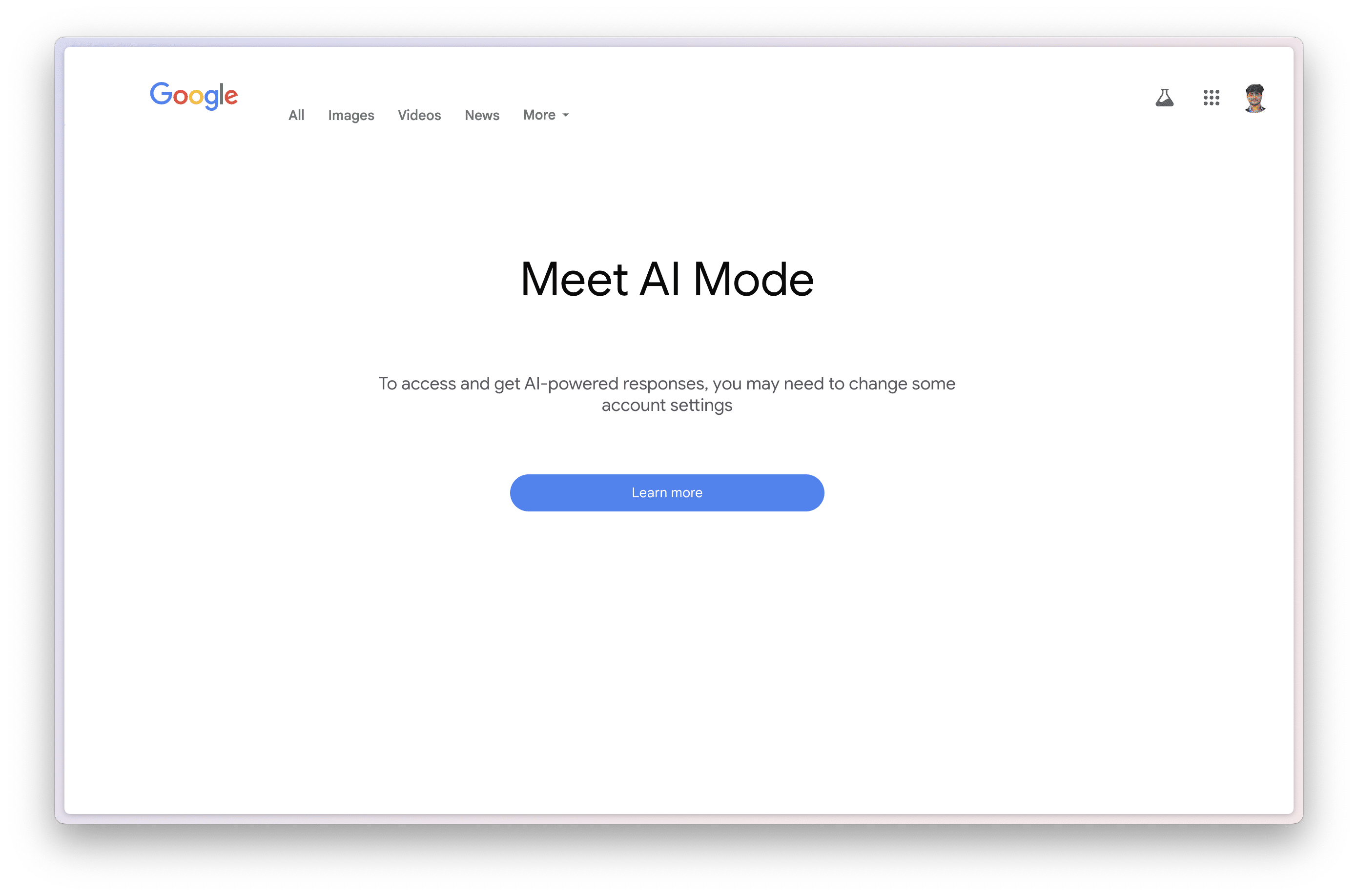 Google AI mode web