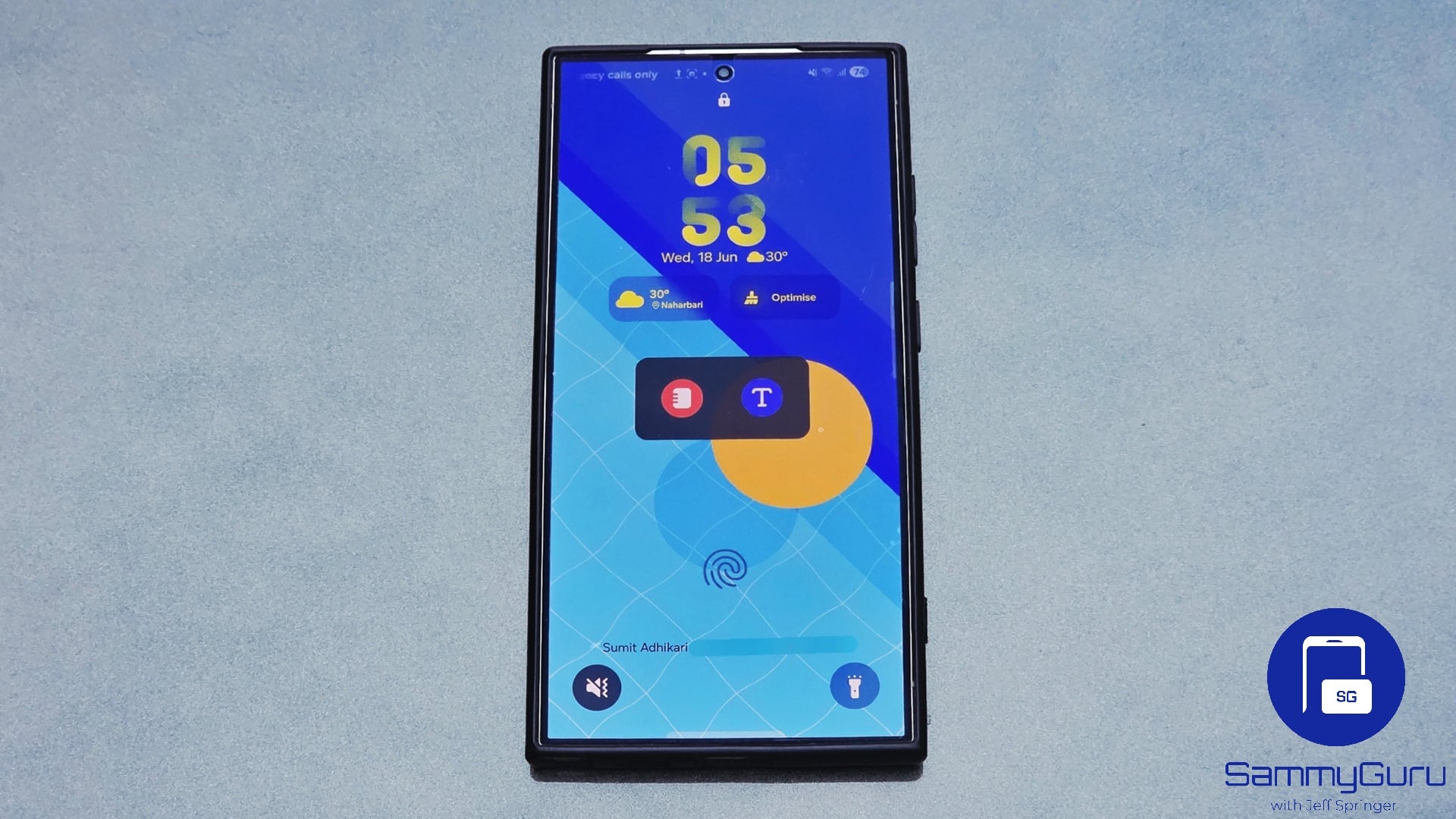 Lock screen widgets wallpaper Galaxy S24 Ultra