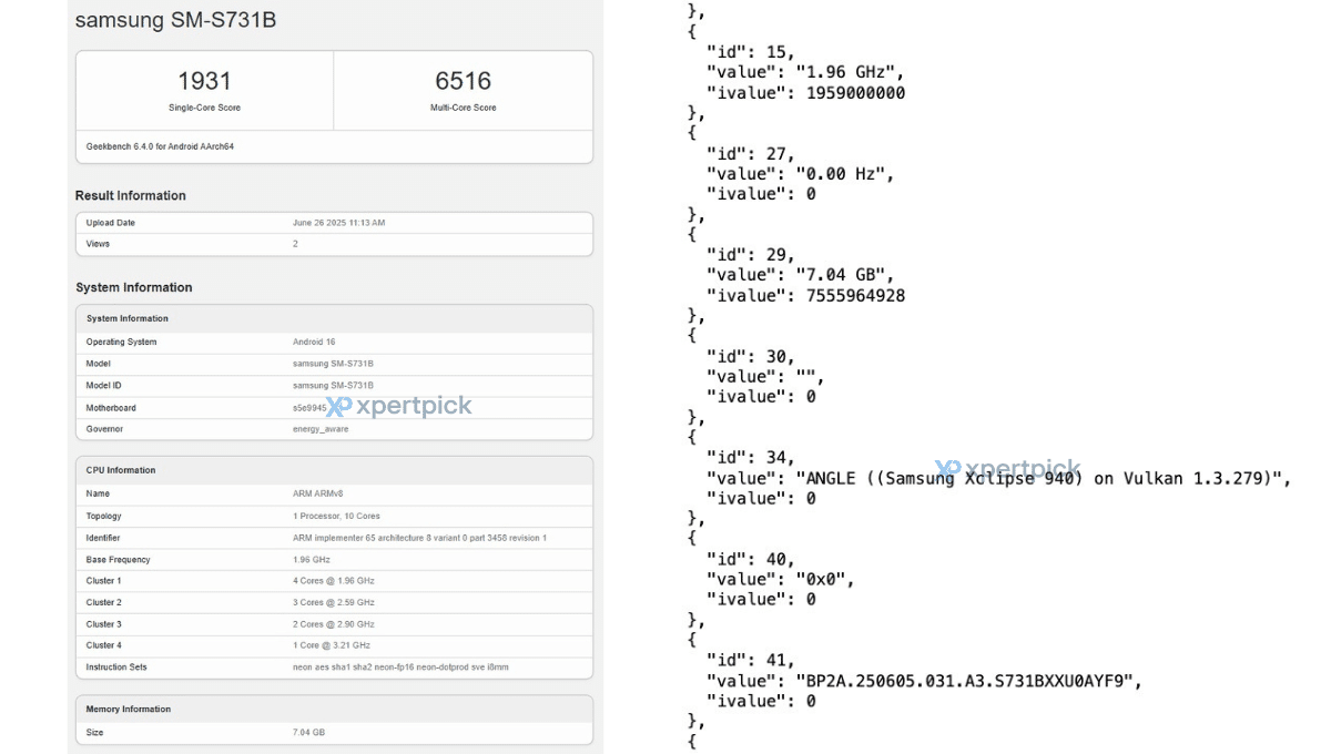 Samsung-Galaxy-S25-FE-international-Geekbench-listing
