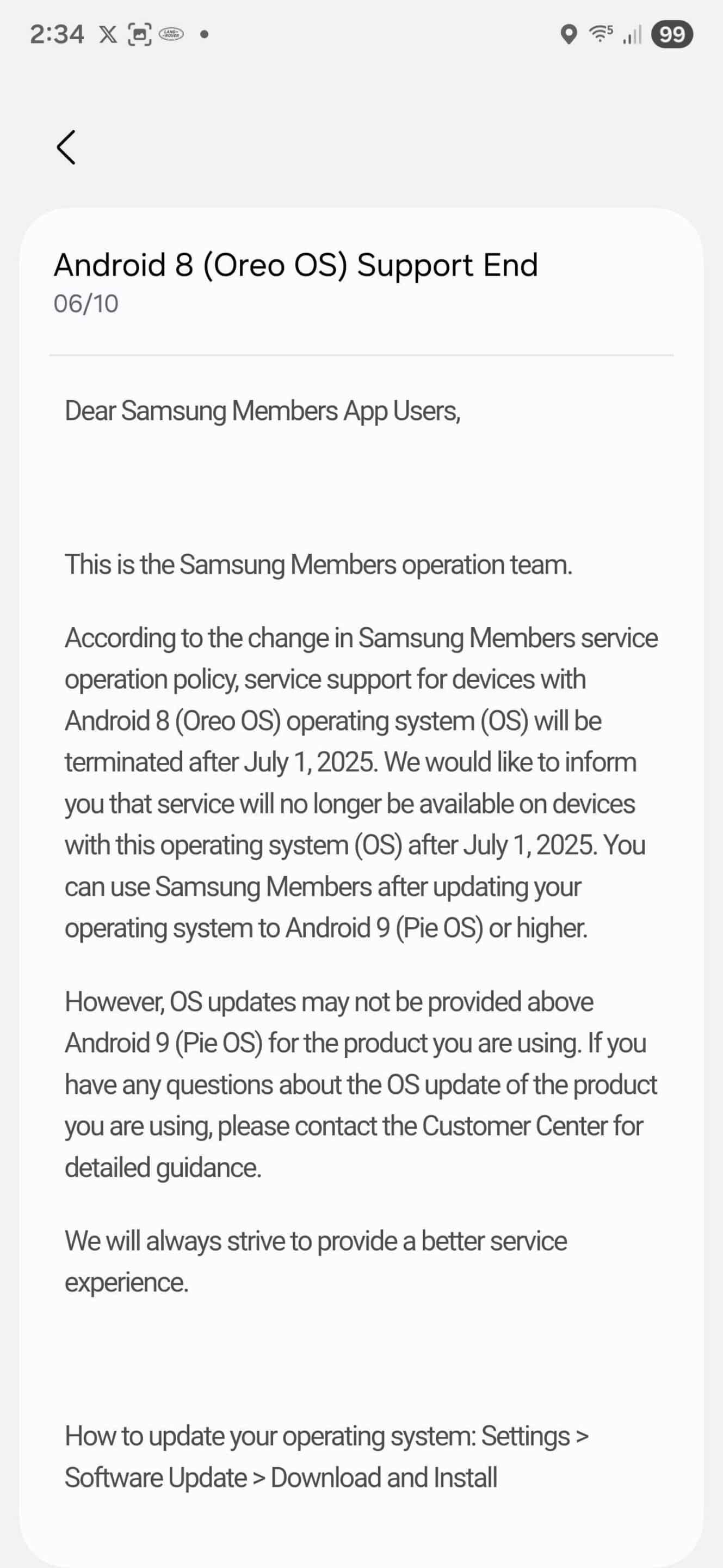 Samsung Members Android 8