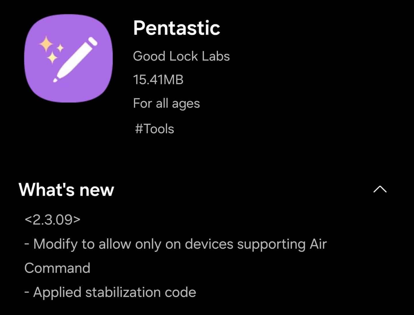 Pentastic update